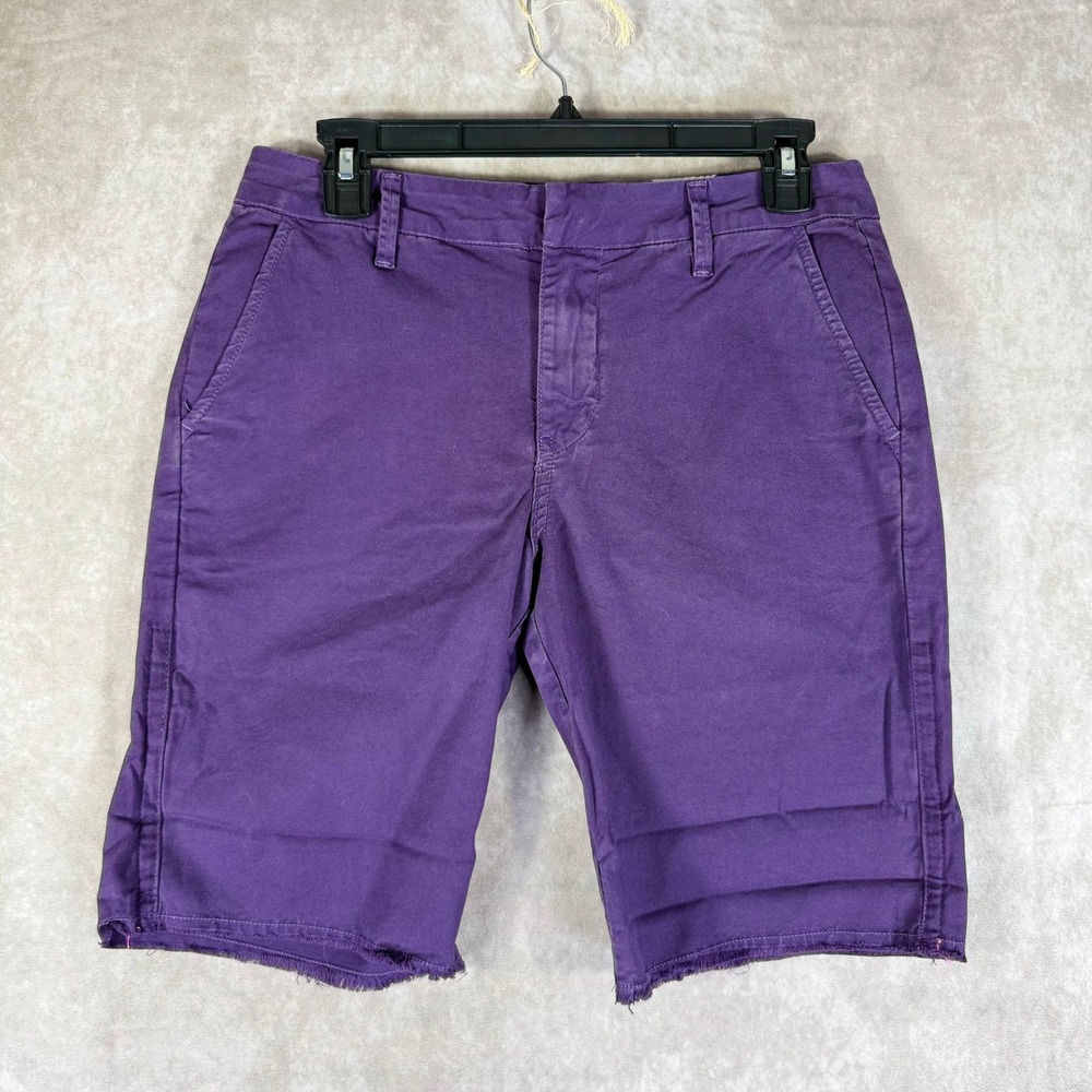 Sundry Chino Shorts Women 27 Purple Raw Hem Cotton Blend USA Preppy Casual